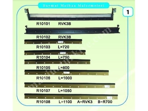 R10 Rakler ve Parça Çeşitleri