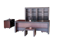 Parliament Leather Covered Executive Desk Set - 0