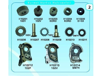 H10 Su Merdane Yatakları ve Kauçuk Gerdirme Dişli Takımları  - 1