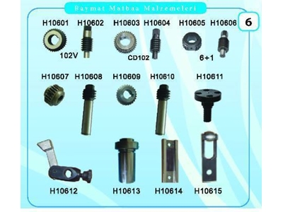 H10 Su Merdane Yatakları ve Kauçuk Gerdirme Dişli Takımları  - 5