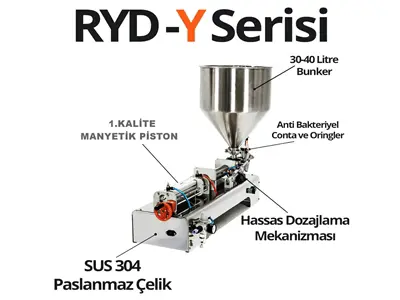 RYD Y 500 (Полуавтоматическая) Машина для налива интенсивных жидкостей от 50 до 500 мл