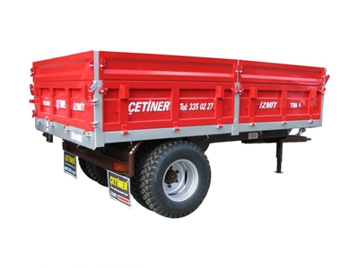 4 Ton Tek Dingilli Çift Lastikli Damperli Römork - 1