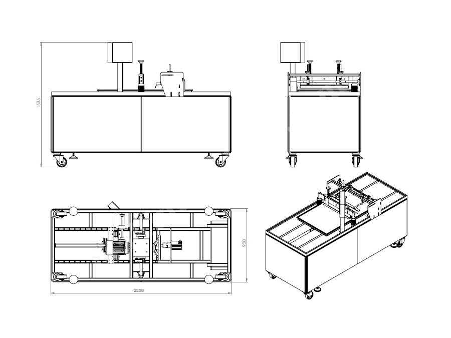 100 Devir/Dk Servo Sistem Tablalı Lokum Kesme Makinası 