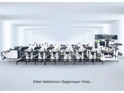 6 Renk (50 cm) Sıralı Etiket Flexo Baskı Makinası