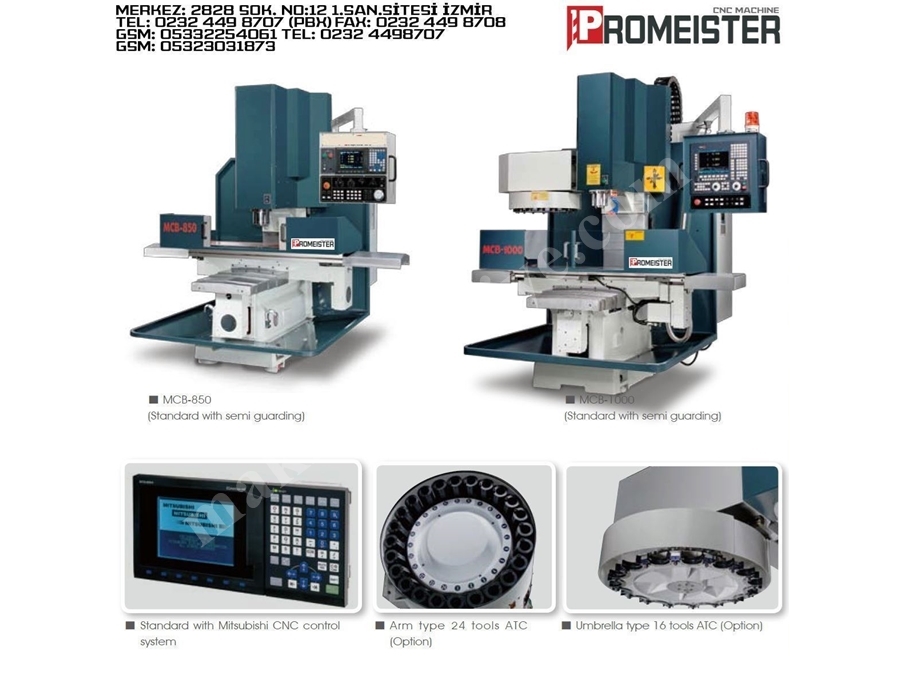 Mcb 1300Lik Cnc Freze/Cnc İşleme Merkezi