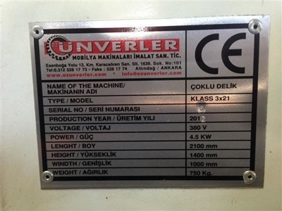 Ünverler 3 Kafa Çoklu Delik Makinası 2012 Model - 7