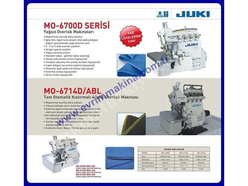 4 İplik Juki MO-6714D Overlok Makinası