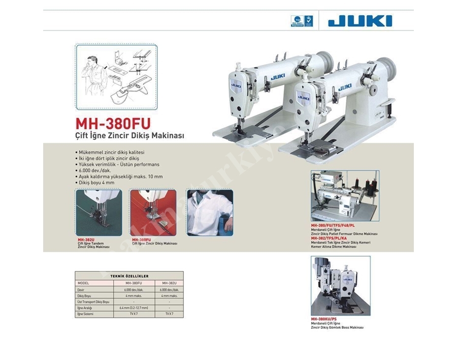 Juki Zincir Dikiş Makinası Mh-380Fu