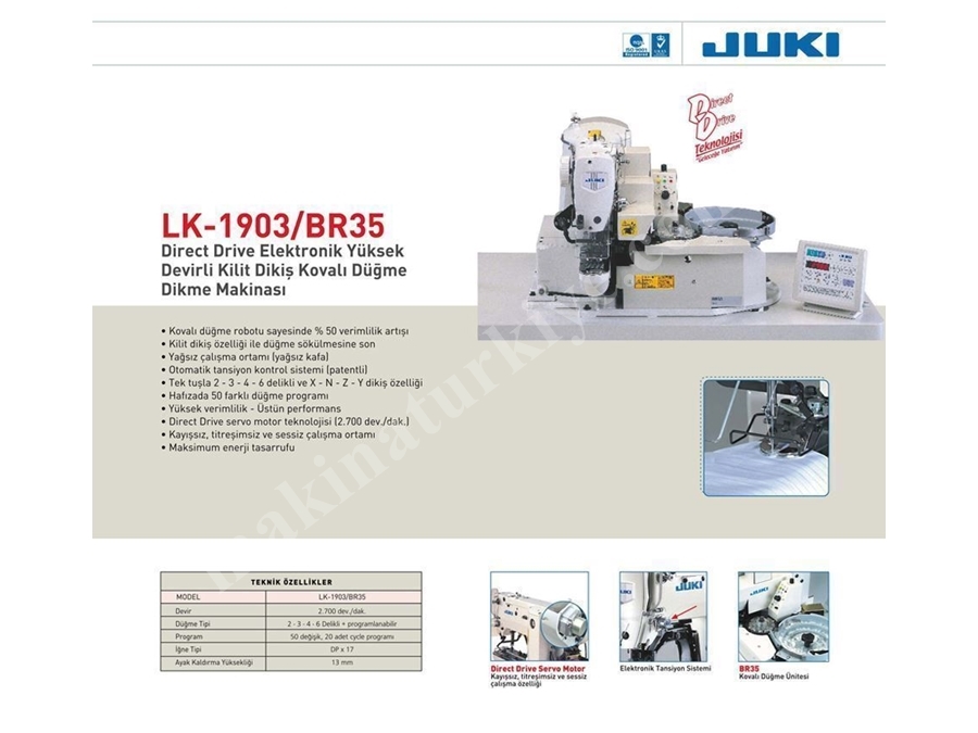 Juki Düğme Makinası Mb-1800B