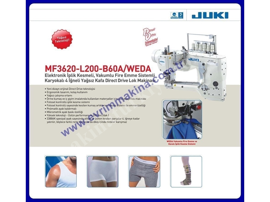 Juki Lok Dikiş Makinaları Mf3620