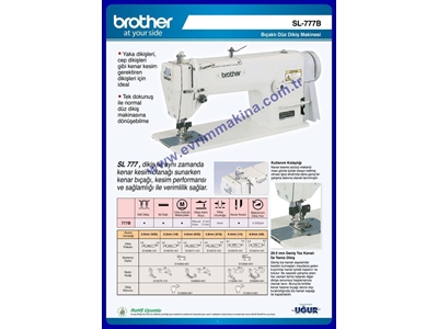 Brother Kenar Bıçaklı Düz Dikiş Makinası Sl-777 - 0