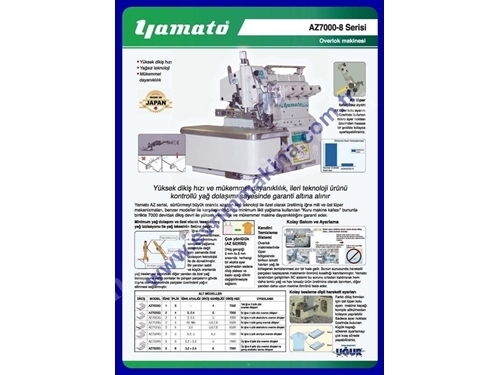 Yamato Overlok Makinası Az7000-8 Serisi