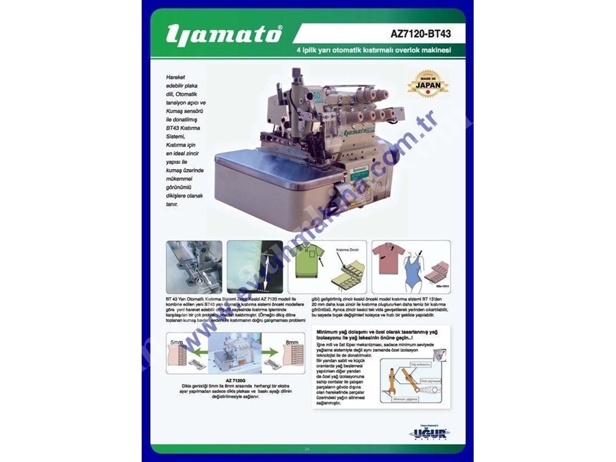 Yamato Overlok Makinası Az7000-8 Serisi
