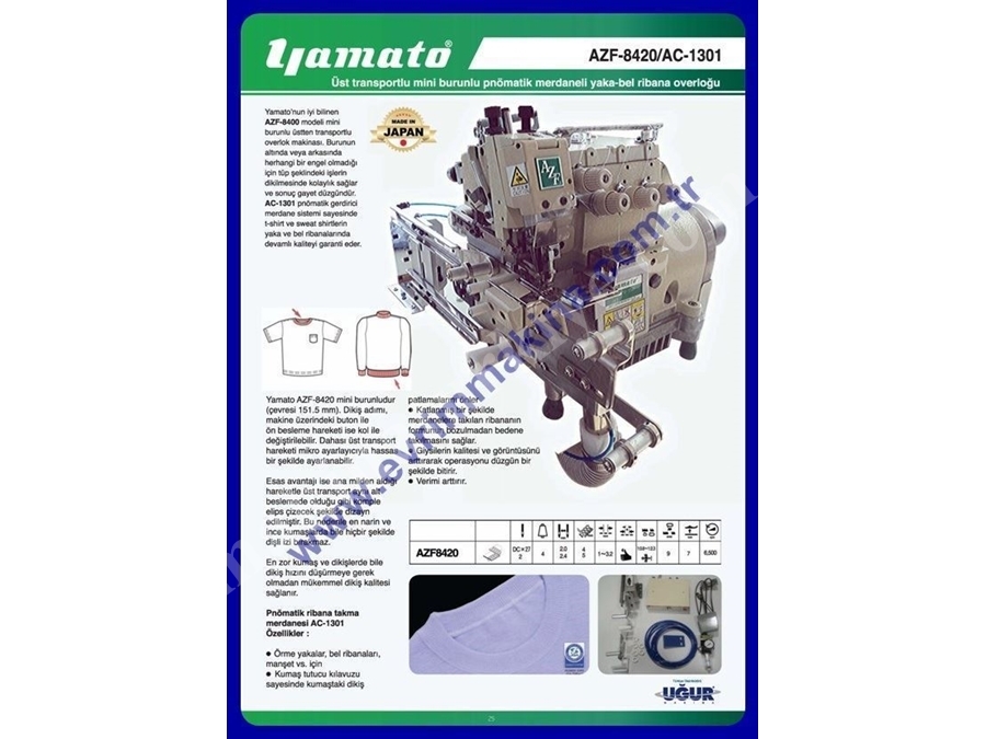 Yamato Overlok Makinası Az7000-8 Serisi