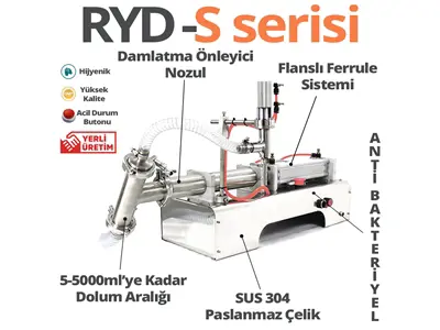 Machine de remplissage de liquides RYD S 200 (20 - 220 ml) pour liquides fluides 