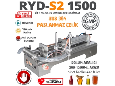 RYD S2 (100 -1000 Ml) Double Nozzle Liquid Filling Machine - 2