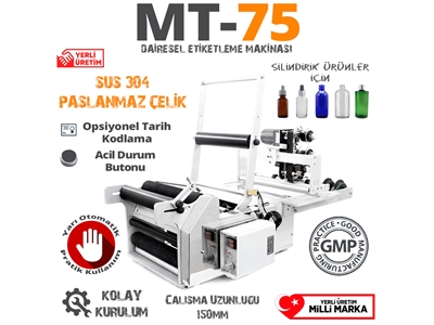 20-25 Adet/Dakika Yarı Otomatik Etiket Yapıştırma Makinası	 - 1