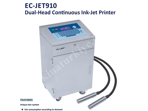 Appareil de Codage à Jet d'Encre à Deux Têtes Imprimante à Jet d'Encre EC910