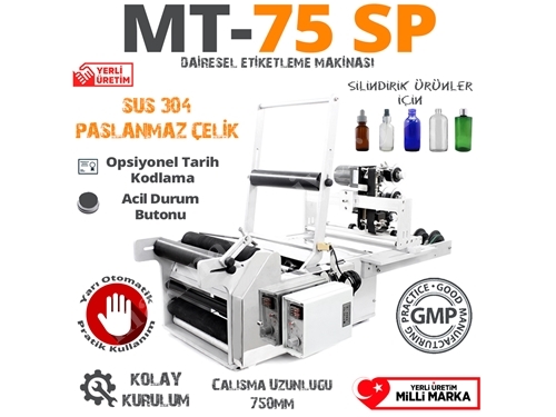 MT75 (Yerli Üretim) Plastik Şişe Etiketleme Makinası 