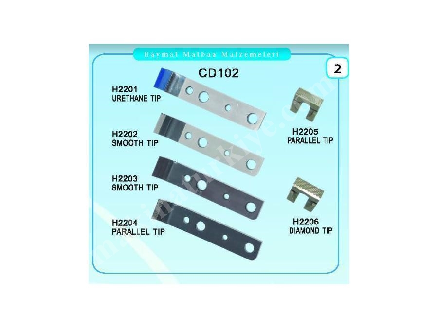 H02 Sm Cd Printmaster Gto Makina Tırnak Çeşitleri 