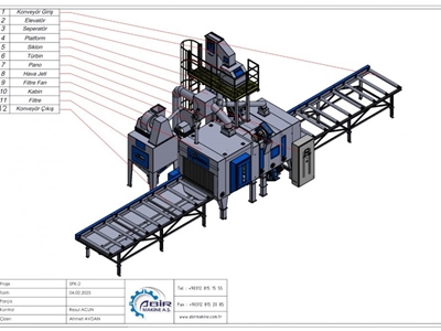 2500x800 mm Sac ve Profil Kumlama Makinası - 1