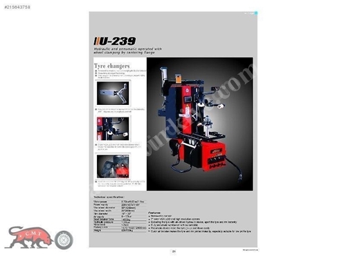 Unit U226 A Shock-Absorbent Tire De-mounting Mounting Machine