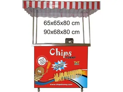 Chips Funny Tekli Çubukta Patates Standı İlanı