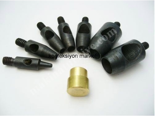 Perforatrice de boutons-pression pour chaussons turcs et 8 moules différents