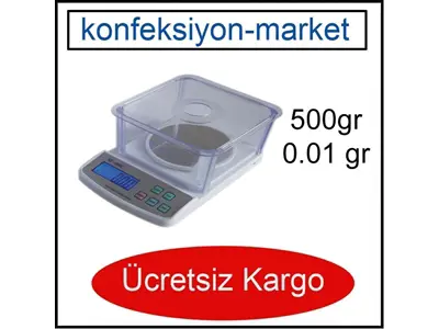 500 Gr (0.01 Gr Precision) Digital Scale with Jar
