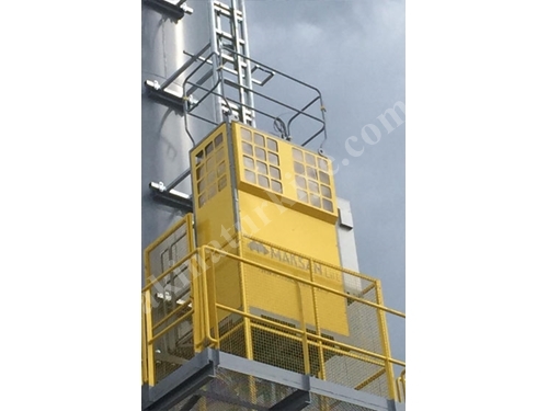 Tower Crane, Industrial Crane Operator and Service Elevator