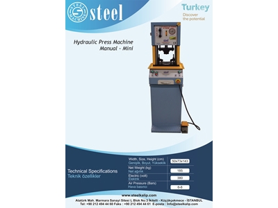 Hidrolik Press Mini 5 Tons 