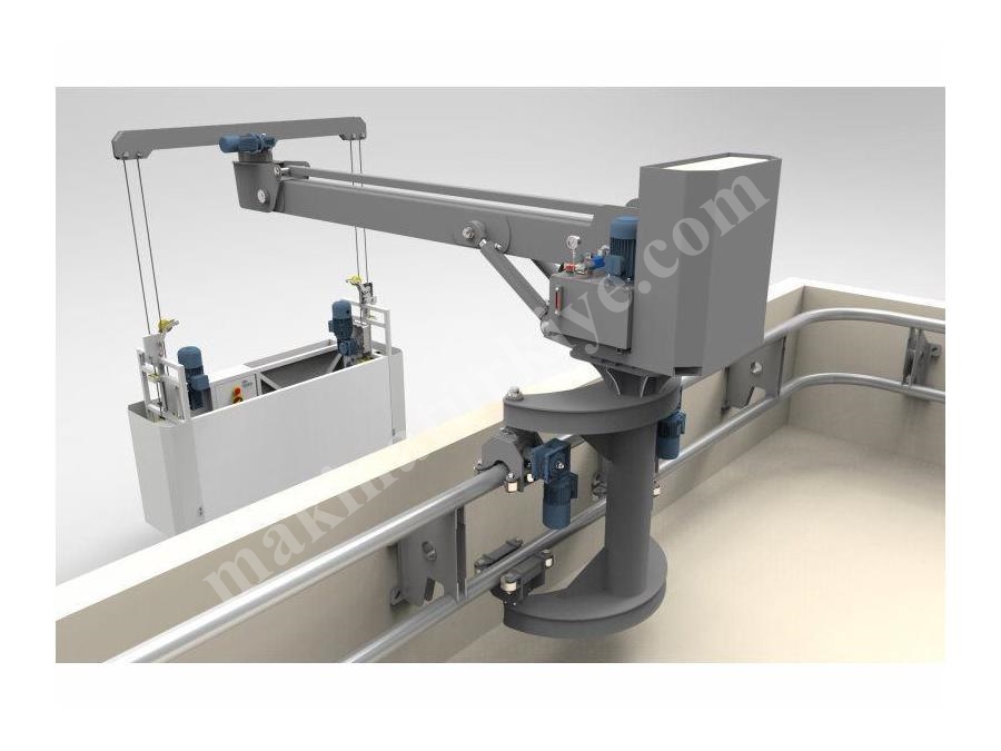Parapet İçi Raylı Cephe Temizlik Sistemi Aser Makina TM 50