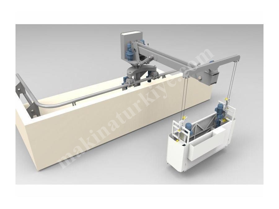 Parapet İçi Raylı Cephe Temizlik Sistemi Aser Makina TM 50