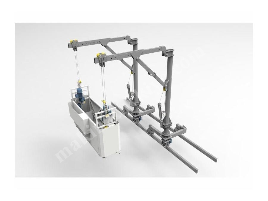 Power Davit Sistem Çift Kişilik Motorlu Dış Cephe Temizleme Sistemi