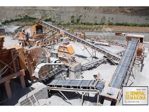 Installation de concassage de basalte de 350 tonnes fixe, installation de concassage et de criblage complète 