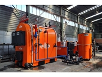 160 - 3200 kg / hour 3 Pass Semi-Cylindrical Solid Fuel Steam Boiler - 0