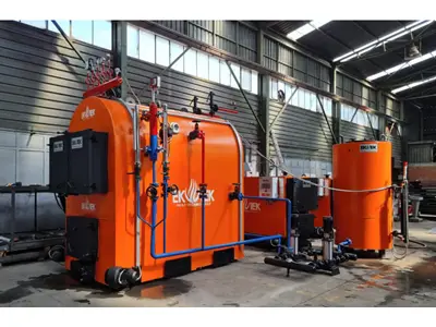 160 - 3200 kg / hour 3 Pass Semi-Cylindrical Solid Fuel Steam Boiler