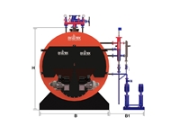 200 kg/h - 6000 kg/h Scotch Type 3 Pass Solid Fuel Steam Boiler - 2