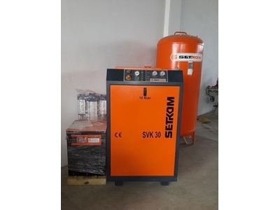 Setkom Vidalı Kompresör Tank+Kurutucu+Filitre Svk 30 Sıfır - 1