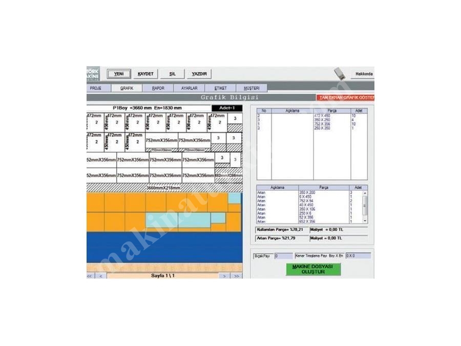 Törk Masterpanel Mp 120 Bilgisayarlı Panel Ebatlama Makinesi