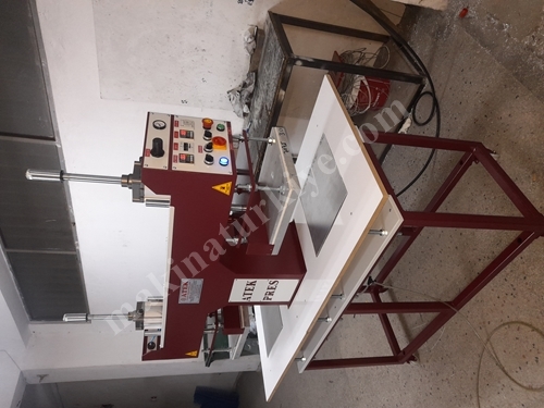 35×35 Cm Çift Kafalı Gofre Baskı Makinası 