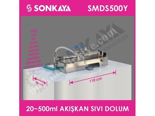 20-500Ml Yarıotomatik Akışkan Sıvı Dolum Makinası Sonkaya Smds500y
