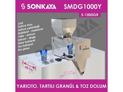 5-1000Gr Yarı Otomatik Tartılı Granül & Toz Dolum Makinası Smdg1000y  - 0