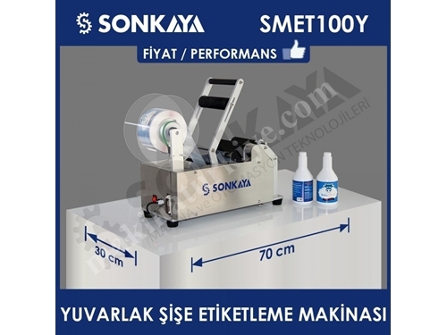 Yarı Otomatik Yuvarlak Şişe Etiketleme Makinası Sonkaya Smet100y