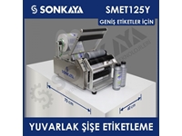 Полуавтоматическая круглая машина для наклеивания этикеток на бутылки 25 см Sonkaya Smet125y - 0
