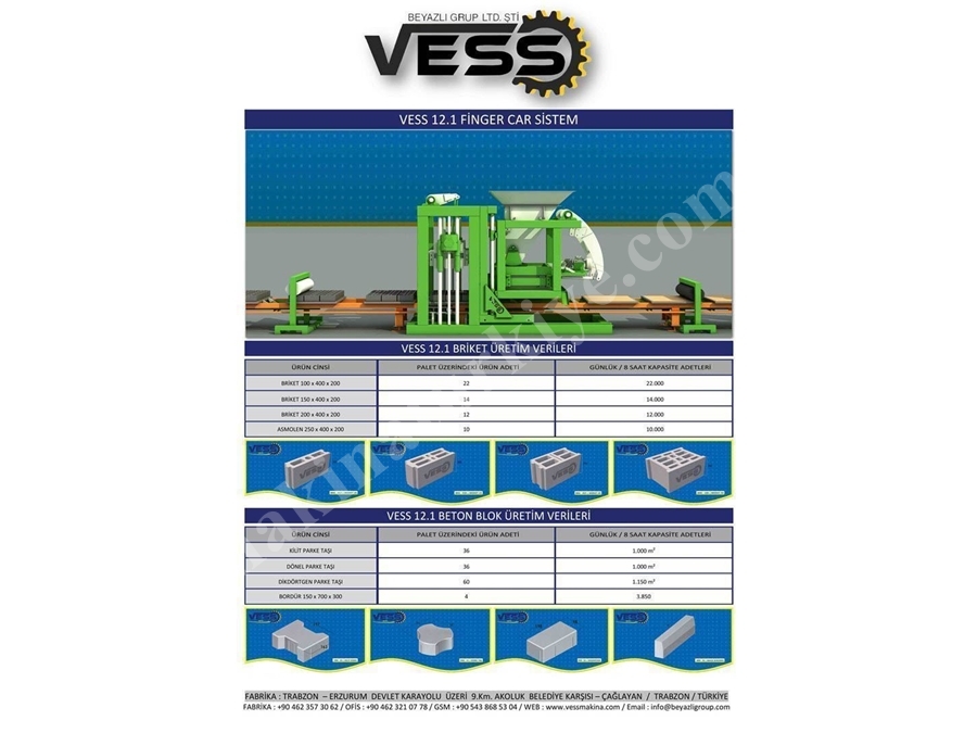 Briket Makinası Vess 12.1 Full Otomatik Fınger Car Tesis