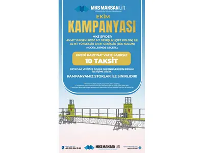 Mks Spider Tek Kolon Otomatik İskele - Mobile Scaffold - Facade Platform