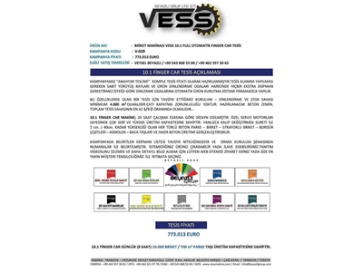 Briket Makinası Vess 10.1 Full Otomatik Finger Car Tesis - 1
