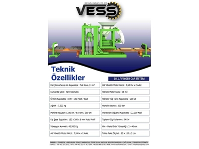 Briket Makinası Vess 10.1 Full Otomatik Finger Car Tesis - 3