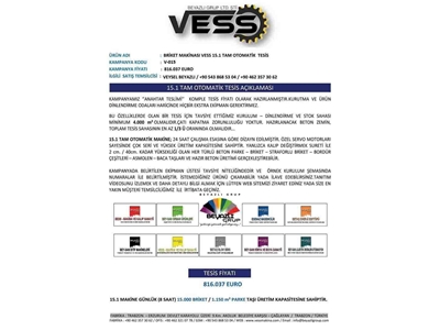 Briket Makinası Vess 15.1 Tam Otomatik Tesis - 1